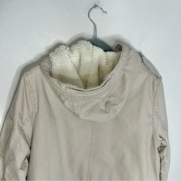 Timberland Mt. Kelsey Parka Shearling Lined Fleece Coat Taupe - Picture 6 of 14